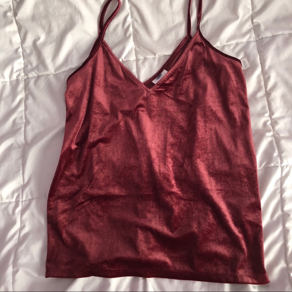 Velvet maroon top